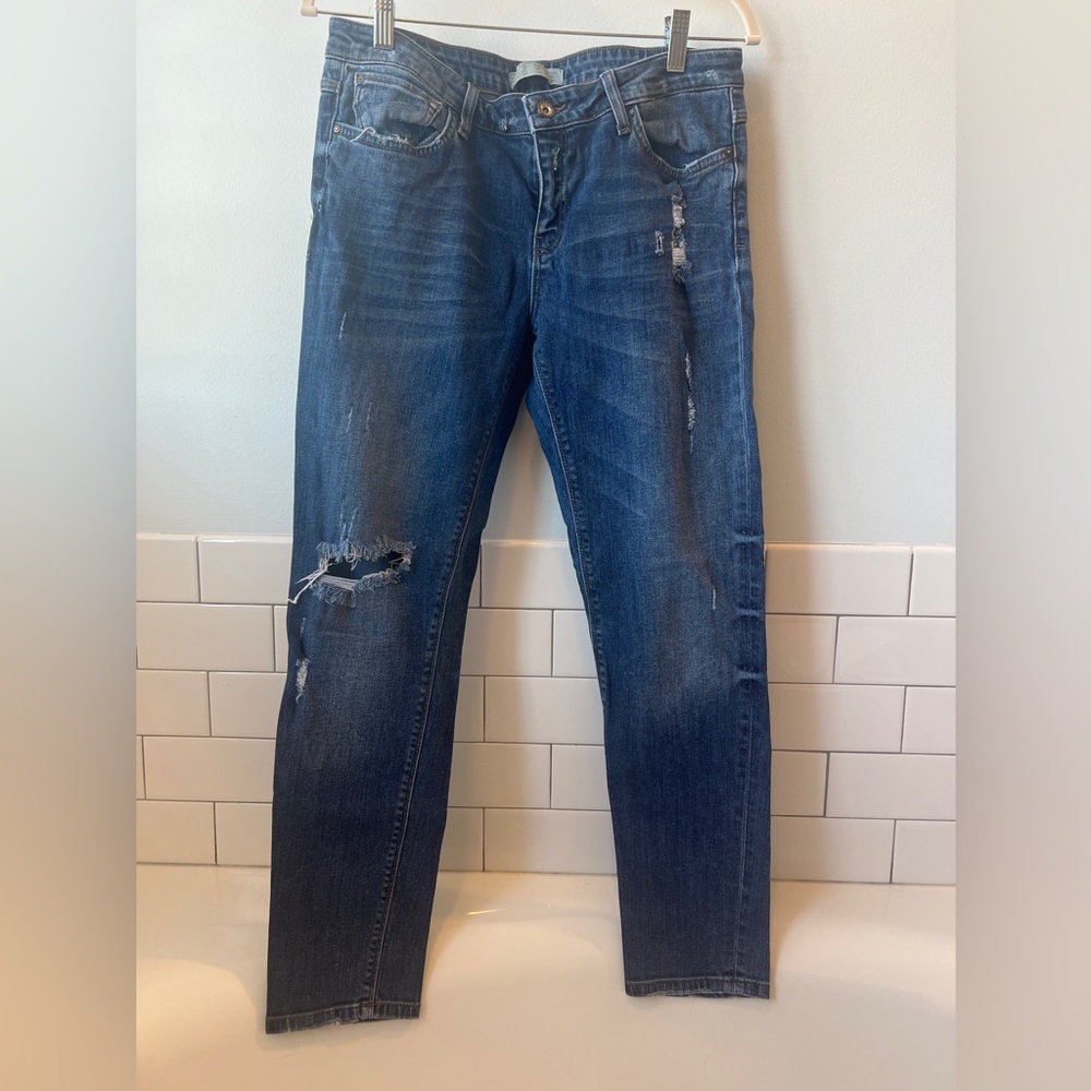 Vintage ZARA Women’s Z1975 Basic Denim distressed slim leg jeans, s10/eur42